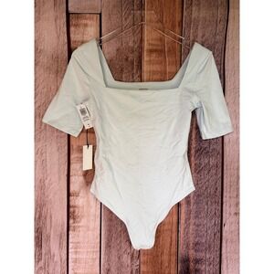 Babaton Contour Half Sleeve Bodysuit Iceberg Blue Minimalist Size Medium NWT
